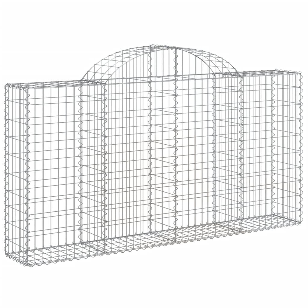 vidaXL Συρματοκιβώτια Τοξωτά 25 τεμ. 200x30x100/120 εκ. Γαλβαν. Ατσάλι