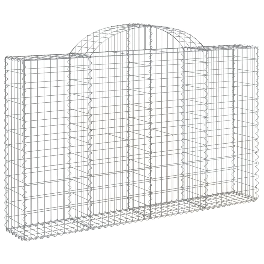 vidaXL Συρματοκιβώτια Τοξωτά 5 τεμ. 200x30x120/140 εκ. Γαλβαν. Ατσάλι