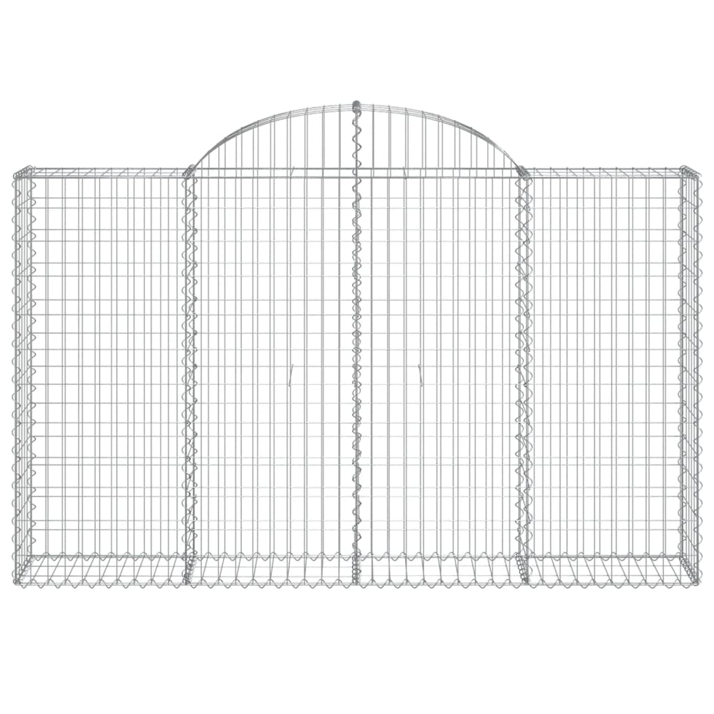 vidaXL Συρματοκιβώτια Τοξωτά 5 τεμ. 200x30x120/140 εκ. Γαλβαν. Ατσάλι