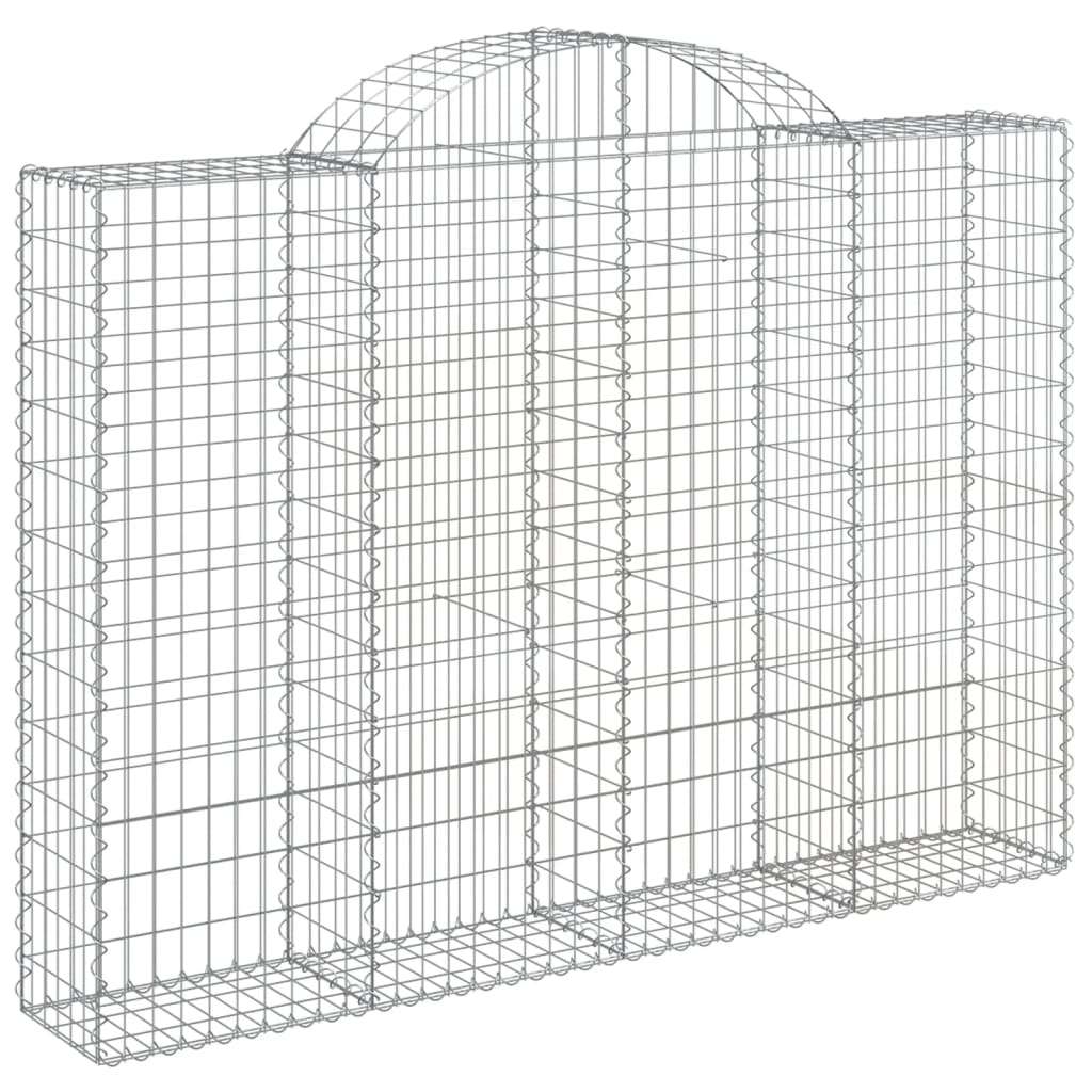 vidaXL Συρματοκιβώτια Τοξωτά 9 τεμ. 200x30x140/160 εκ. Γαλβαν. Ατσάλι