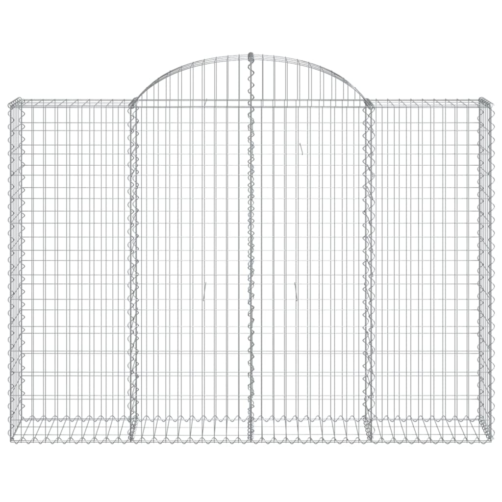 vidaXL Συρματοκιβώτια Τοξωτά 9 τεμ. 200x30x140/160 εκ. Γαλβαν. Ατσάλι
