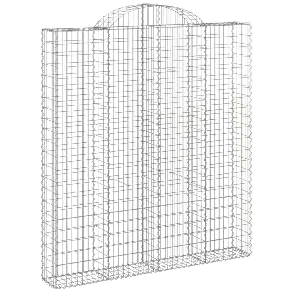 vidaXL Συρματοκιβώτια Τοξωτά 5 τεμ. 200x30x220/240 εκ. Γαλβαν. Ατσάλι