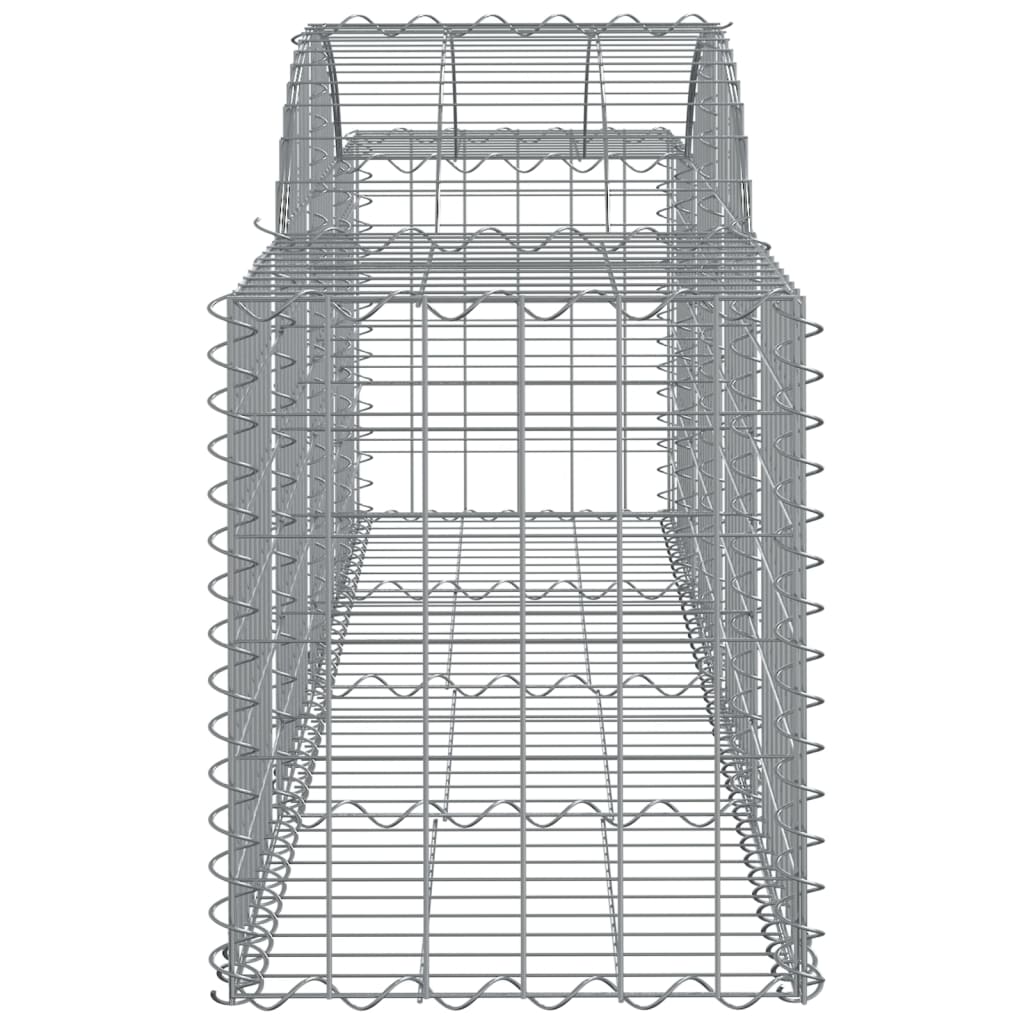 vidaXL Συρματοκιβώτια Τοξωτά 2 τεμ. 200x50x60/80 εκ. Γαλβαν. Ατσάλι