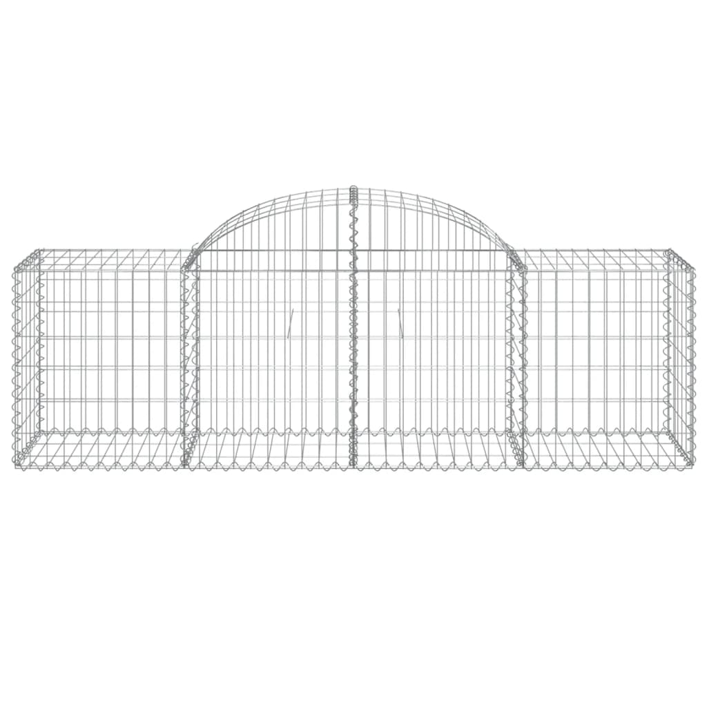 vidaXL Συρματοκιβώτια Τοξωτά 8 τεμ. 200x50x60/80 εκ. Γαλβαν. Ατσάλι