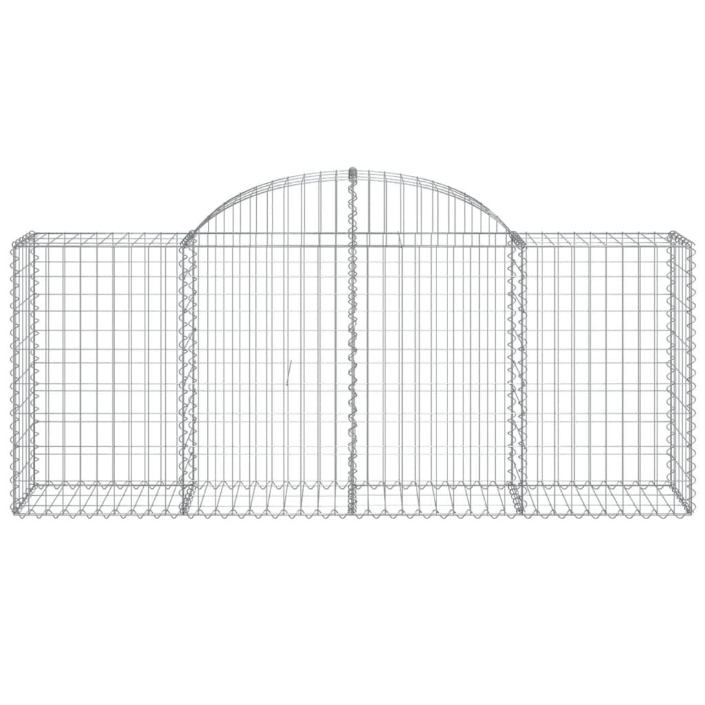 vidaXL Συρματοκιβώτια Τοξωτά 10 τεμ. 200x50x80/100 εκ. Γαλβαν. Ατσάλι