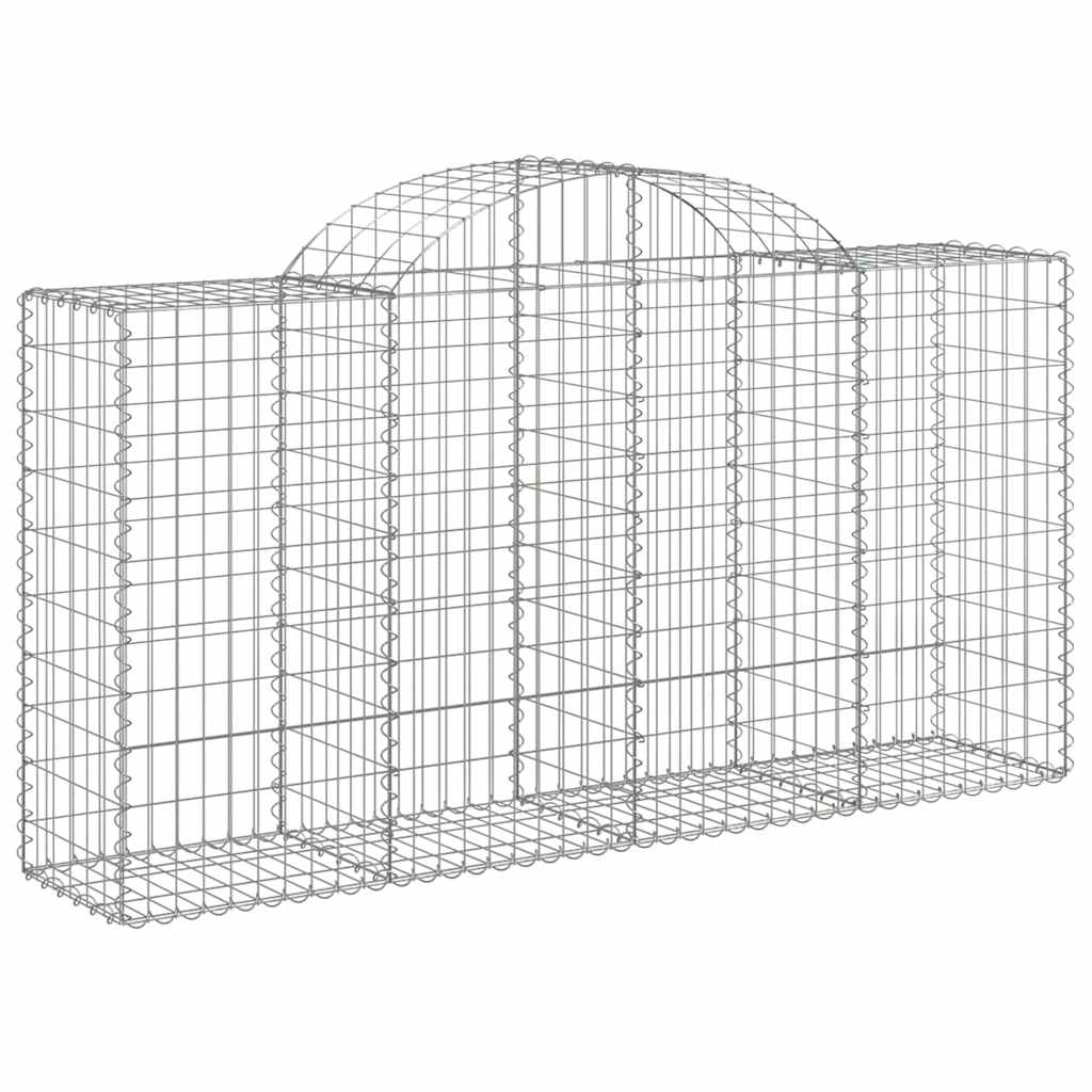 vidaXL Συρματοκιβώτια Τοξωτά 18 τεμ. 200x50x100/120 εκ. Γαλβαν. Ατσάλι