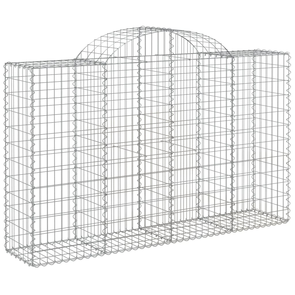 vidaXL Συρματοκιβώτια Τοξωτά 5 τεμ. 200x50x120/140 εκ. Γαλβαν. Ατσάλι