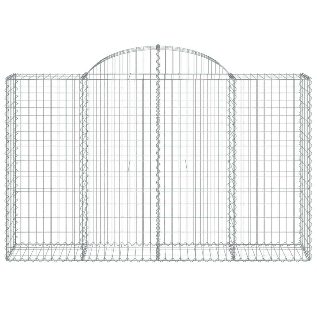 vidaXL Συρματοκιβώτια Τοξωτά 5 τεμ. 200x50x120/140 εκ. Γαλβαν. Ατσάλι