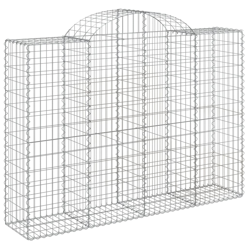 vidaXL Συρματοκιβώτια Τοξωτά 3 τεμ. 200x50x140/160 εκ. Γαλβαν. Ατσάλι