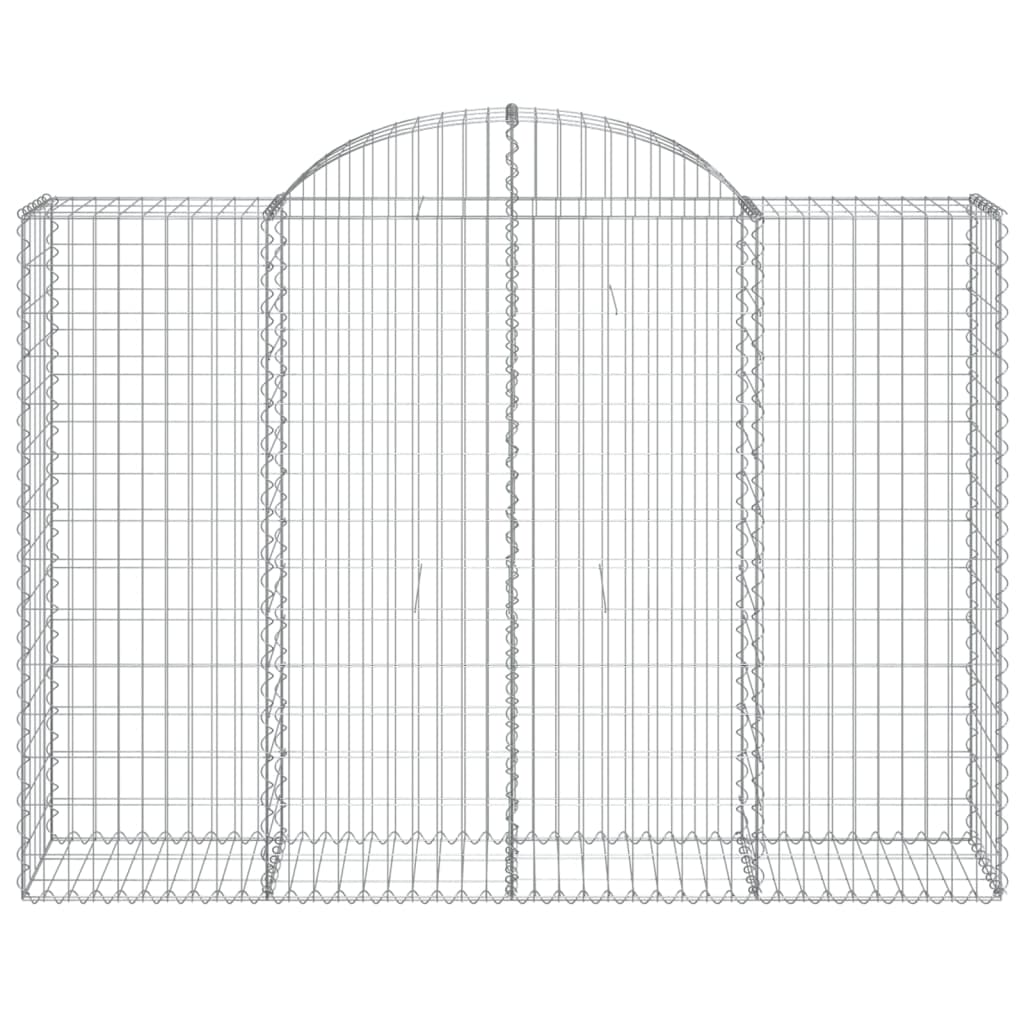 vidaXL Συρματοκιβώτια Τοξωτά 3 τεμ. 200x50x140/160 εκ. Γαλβαν. Ατσάλι