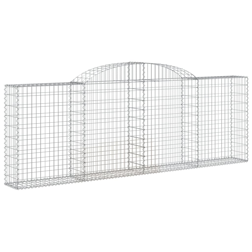 vidaXL Συρματοκιβώτια Τοξωτά 3 τεμ. 300x30x100/120 εκ. Γαλβαν. Ατσάλι