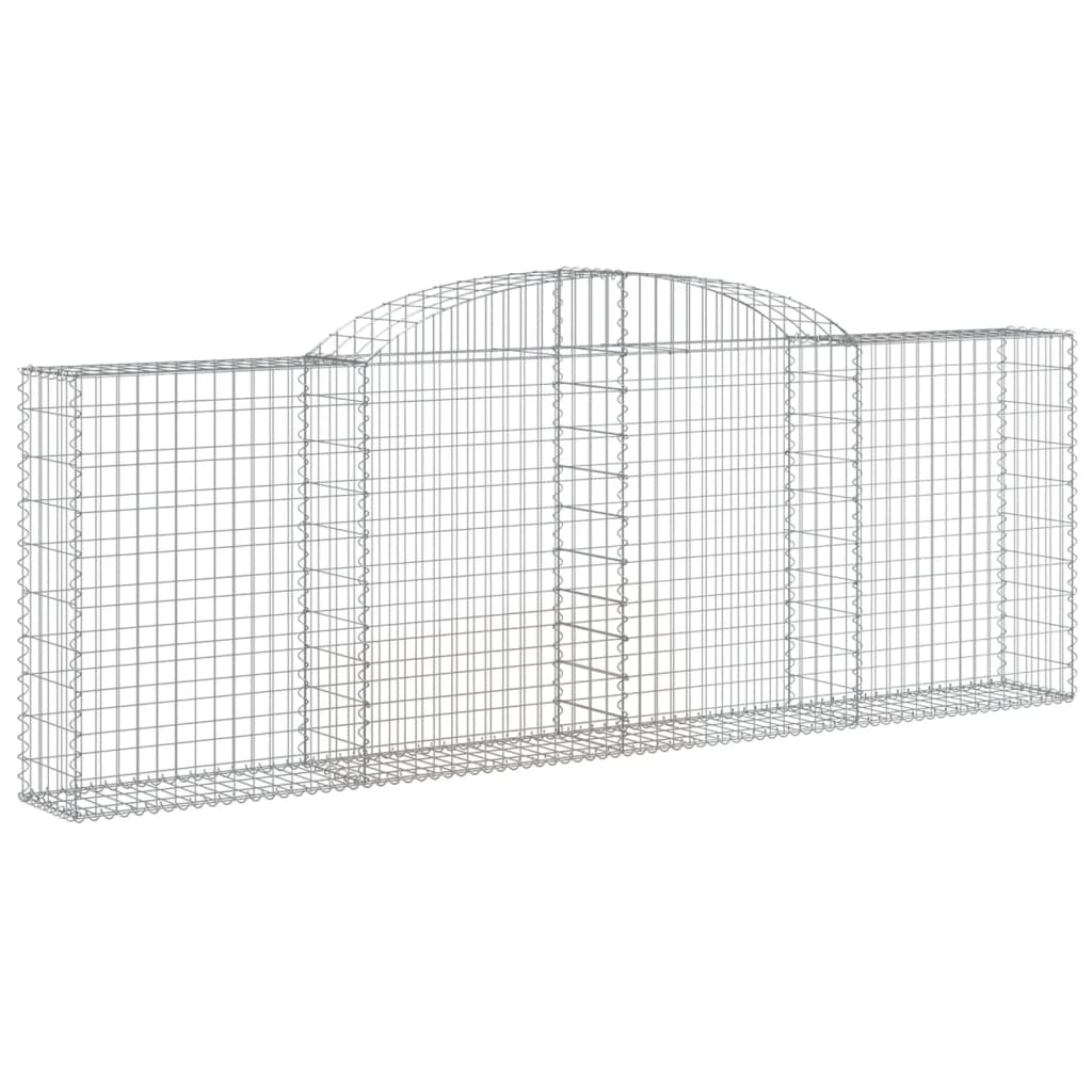 vidaXL Συρματοκιβώτια Τοξωτά 5 τεμ. 300x30x100/120 εκ. Γαλβαν. Ατσάλι