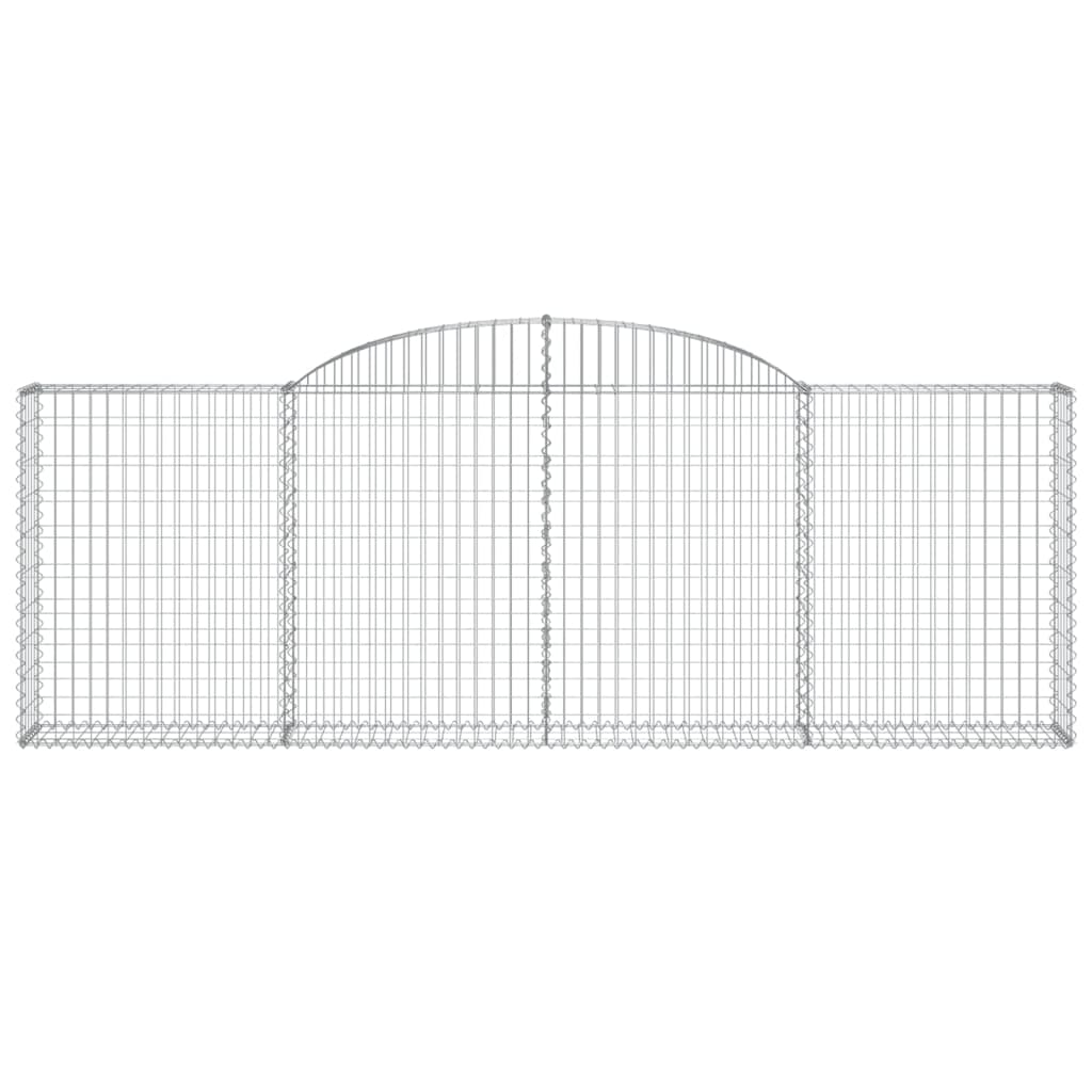 vidaXL Συρματοκιβώτια Τοξωτά 10 τεμ. 300x30x100/120 εκ. Γαλβαν. Ατσάλι