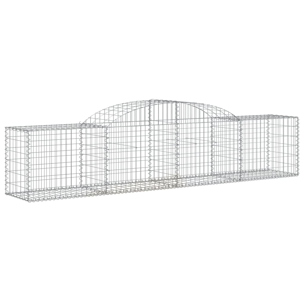 vidaXL Συρματοκιβώτια Τοξωτά 8 τεμ. 300x50x60/80 εκ. Γαλβαν. Ατσάλι