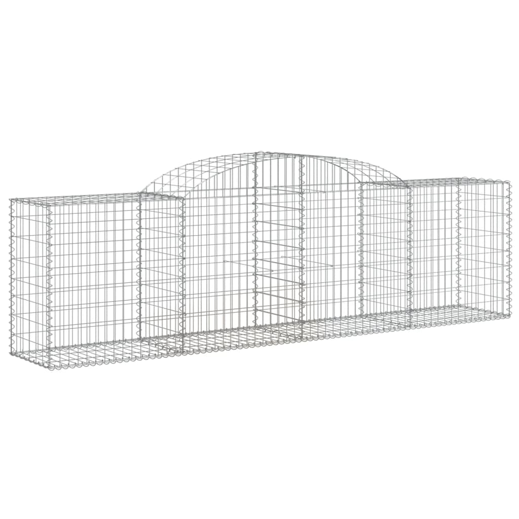 vidaXL Συρματοκιβώτια Τοξωτά 5 τεμ. 300x50x80/100 εκ. Γαλβαν. Ατσάλι