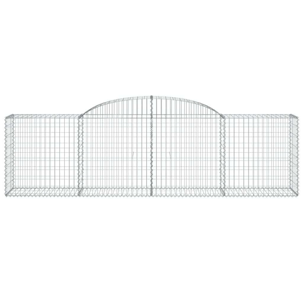 vidaXL Συρματοκιβώτια Τοξωτά 8 τεμ. 300x50x80/100 εκ. Γαλβαν. Ατσάλι