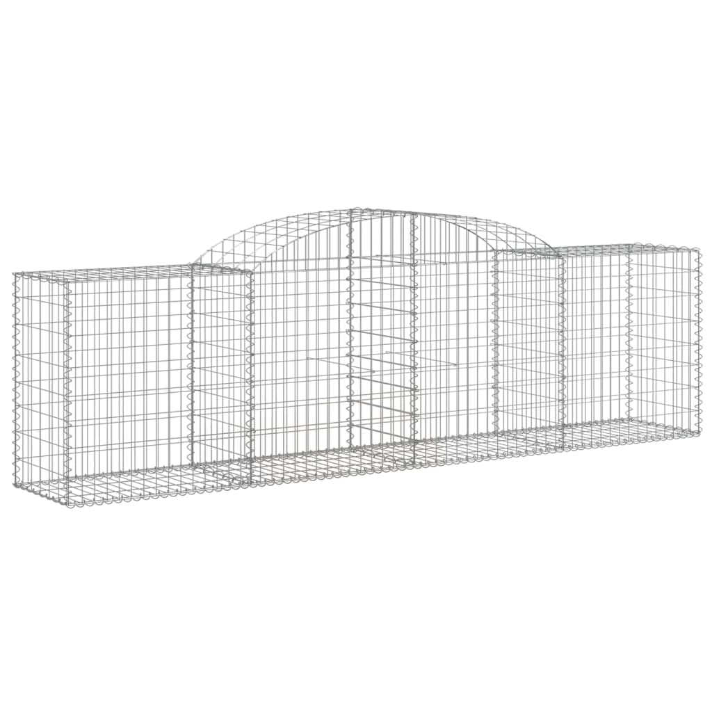 vidaXL Συρματοκιβώτια Τοξωτά 12 τεμ. 300x50x80/100 εκ. Γαλβαν. Ατσάλι