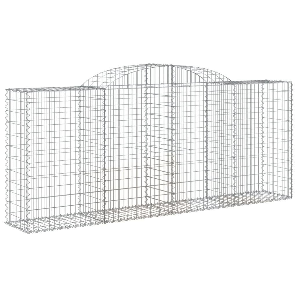 vidaXL Συρματοκιβώτια Τοξωτά 9 τεμ. 300x50x120/140 εκ. Γαλβαν. Ατσάλι