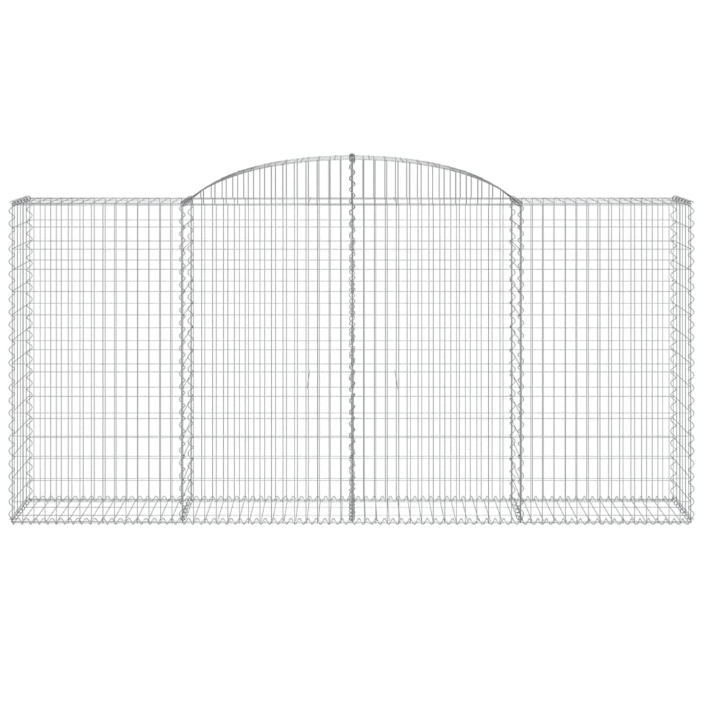 vidaXL Συρματοκιβώτια Τοξωτά 2 τεμ. 300x50x140/160 εκ. Γαλβαν. Ατσάλι