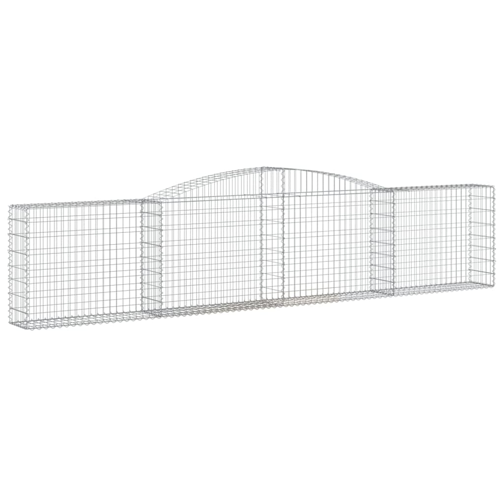 vidaXL Συρματοκιβώτια Τοξωτά 3 τεμ. 400x30x80/100 εκ. Γαλβαν. Ατσάλι