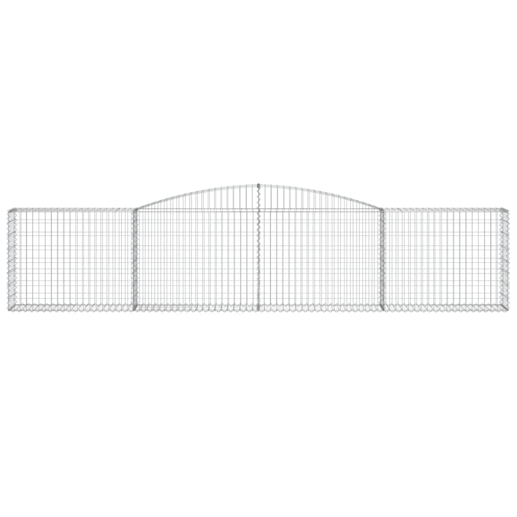 vidaXL Συρματοκιβώτια Τοξωτά 3 τεμ. 400x30x80/100 εκ. Γαλβαν. Ατσάλι