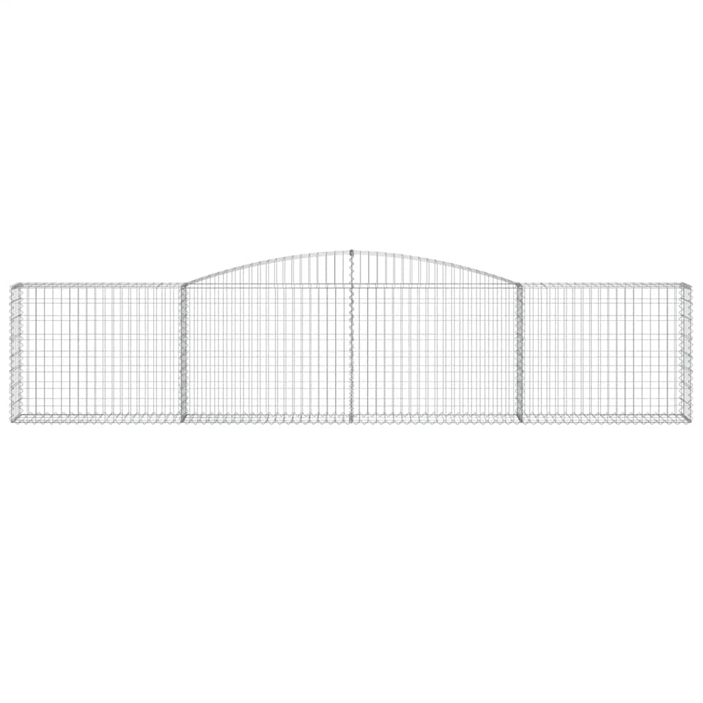 vidaXL Συρματοκιβώτια Τοξωτά 6 τεμ. 400x30x80/100 εκ. Γαλβαν. Ατσάλι