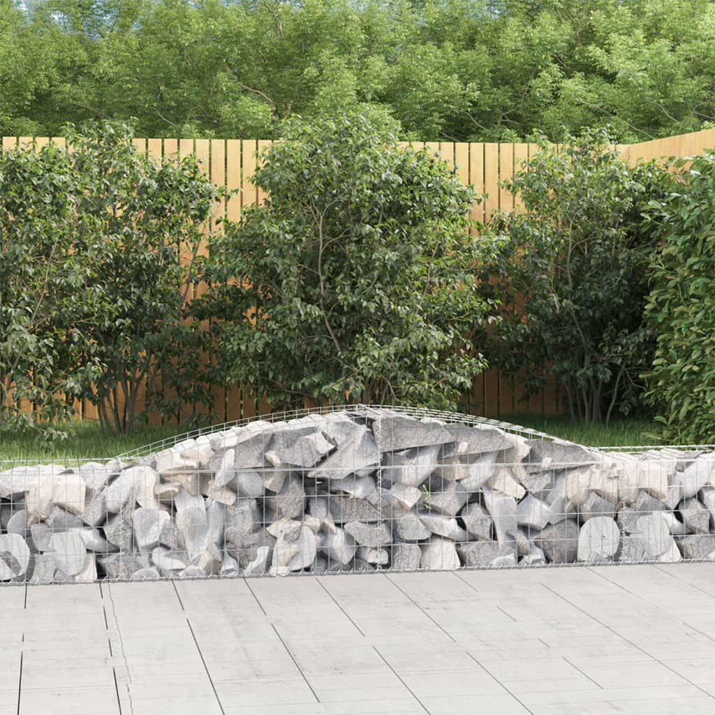 vidaXL Συρματοκιβώτια Τοξωτά 5 τεμ. 400x50x40/60 εκ. Γαλβαν. Ατσάλι