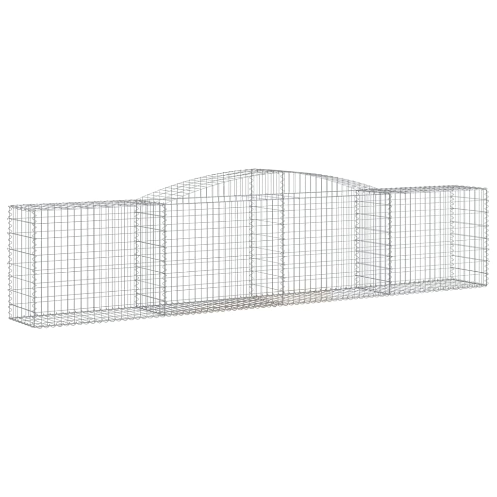 vidaXL Συρματοκιβώτια Τοξωτά 3 τεμ. 400x50x80/100 εκ. Γαλβαν. Ατσάλι