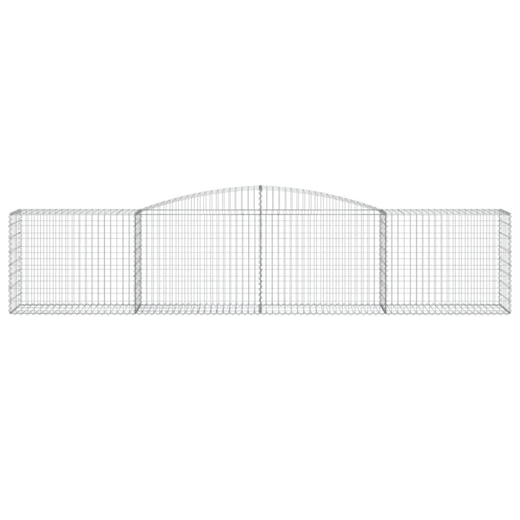 vidaXL Συρματοκιβώτια Τοξωτά 3 τεμ. 400x50x80/100 εκ. Γαλβαν. Ατσάλι