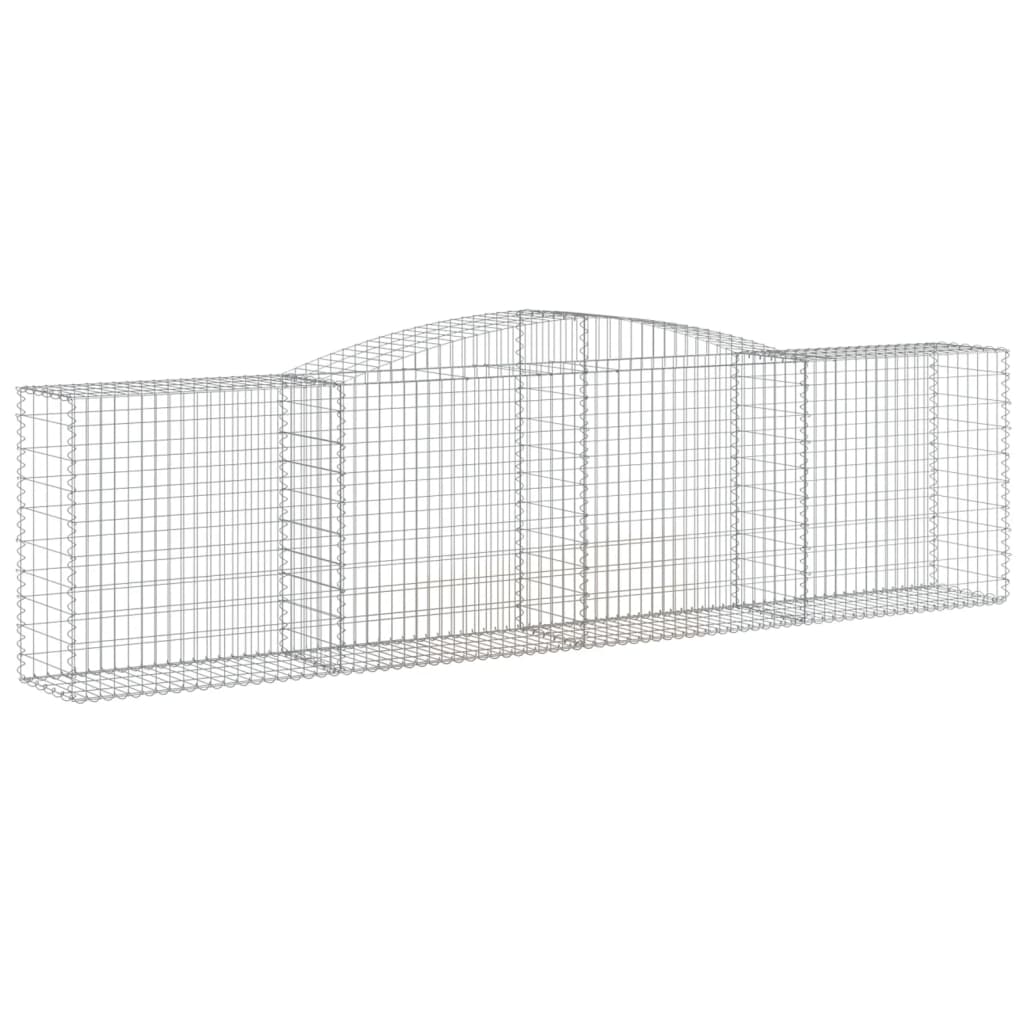 vidaXL Συρματοκιβώτια Τοξωτά 10 τεμ. 400x50x100/120 εκ. Γαλβαν. Ατσάλι