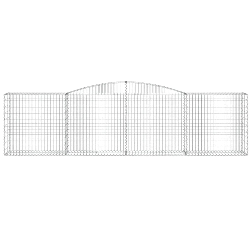 vidaXL Συρματοκιβώτια Τοξωτά 10 τεμ. 400x50x100/120 εκ. Γαλβαν. Ατσάλι