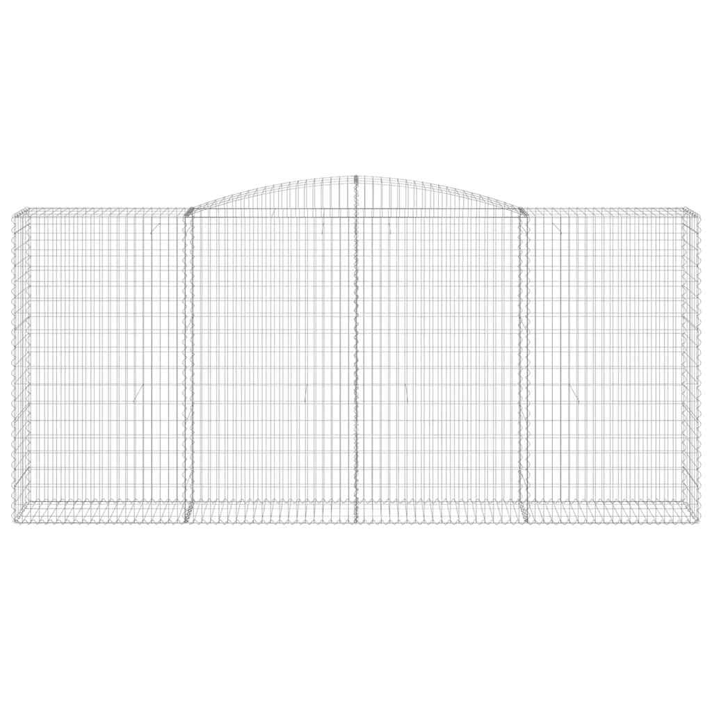 vidaXL Συρματοκιβώτια Τοξωτά 10 τεμ. 400x50x180/200 εκ. Γαλβαν. Ατσάλι