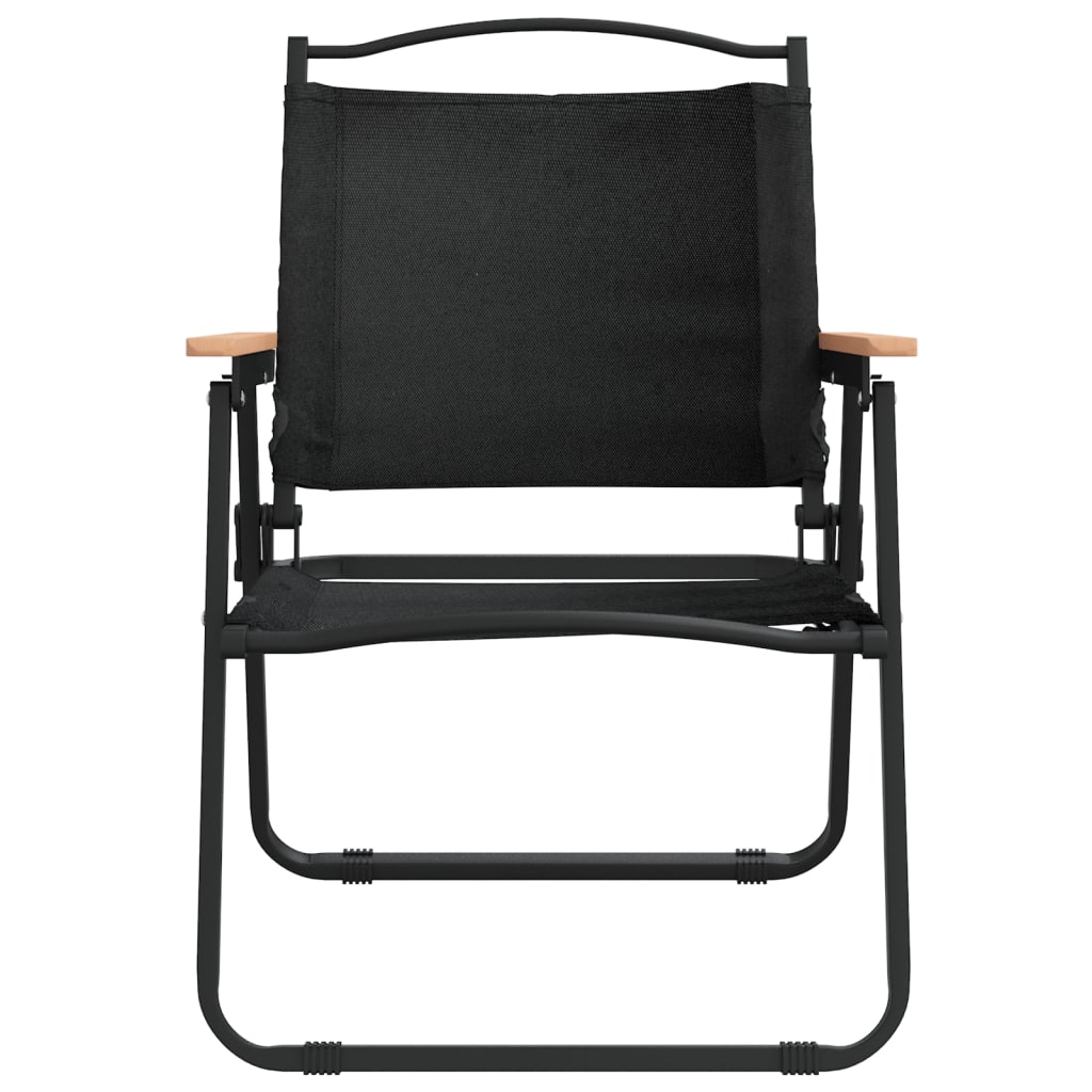 vidaXL Καρέκλες Κάμπινγκ 2 τεμ. Μαύρες 54 x 55 x 78 εκ. Ύφασμα Oxford