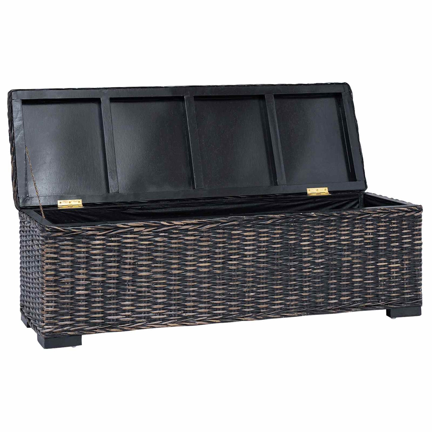 vidaXL Κουτί αποθήκευσης Μαύρο 110 x 35 x 35 cm