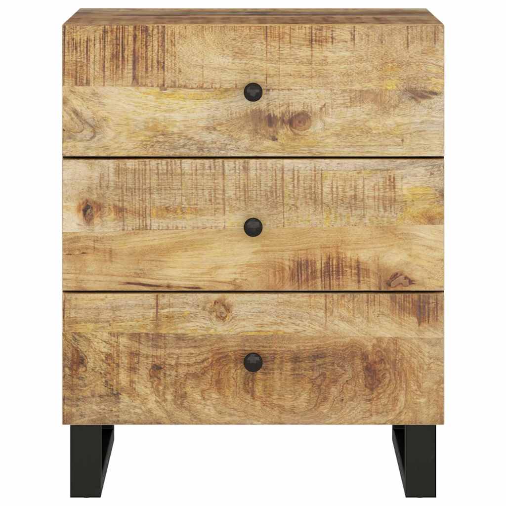 vidaXL Κομοδίνο 50x33x62 εκ. Μασίφ Ξύλο Μάνγκο & Επεξεργασμένο Ξύλο