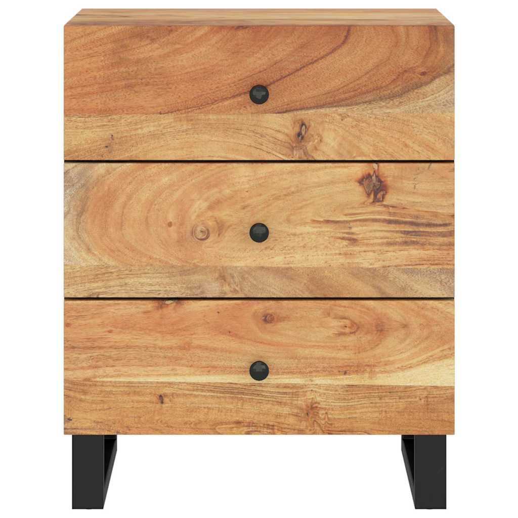 vidaXL Κομοδίνο 50 x 33 x 62 εκ. Μασίφ Ξύλο Ακακίας & Επεξ. Ξύλο