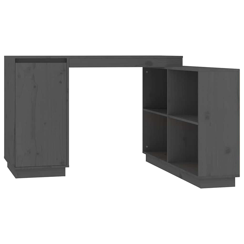 vidaXL Γραφείο Γκρι 110 x 50 x 75 εκ. από Μασίφ Ξύλο Πεύκου