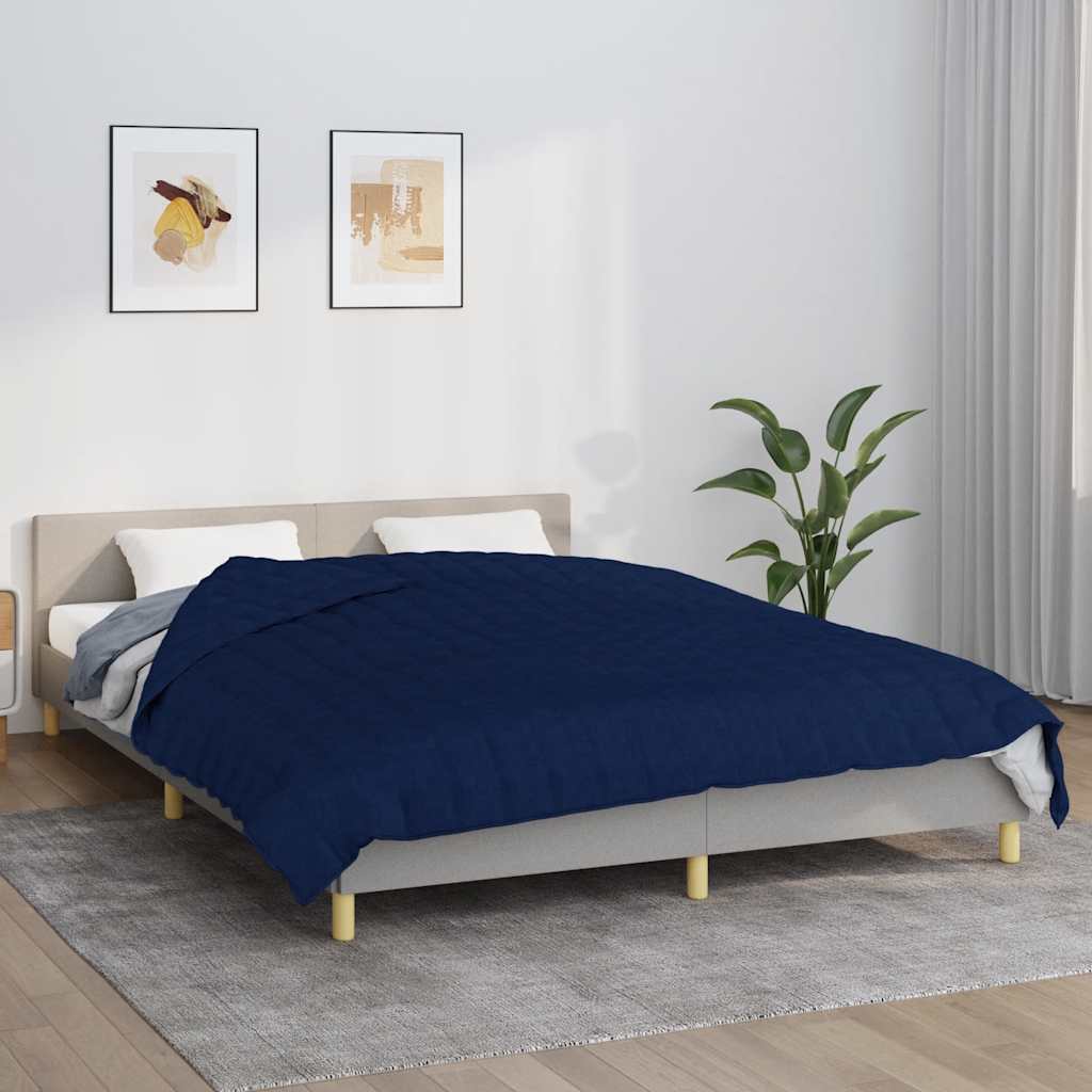 vidaXL Κουβέρτα Βαρύτητας Μπλε 200 x 225 εκ. 9 κ. Υφασμάτινη