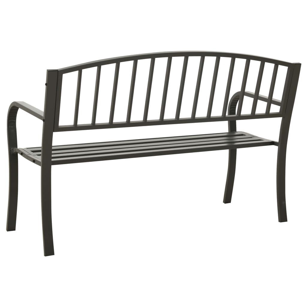 vidaXL Παγκάκι Κήπου Γκρι 120 εκ. Ατσάλινο