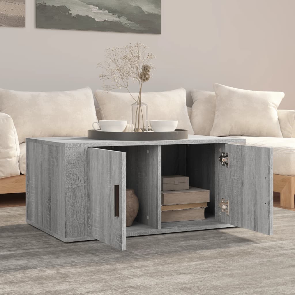 vidaXL Τραπεζάκι Σαλονιού Γκρι Sonoma 80x50x36 εκ.Επεξεργασμένο Ξύλο