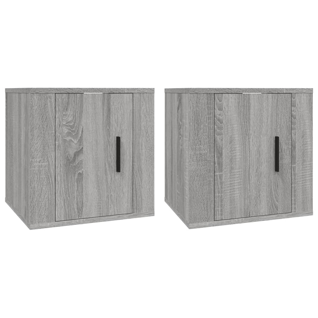 vidaXL Έπιπλα Τηλεόρασης Επιτοίχια 2 τεμ. Γκρι Sonoma 40x34,5x40 εκ.