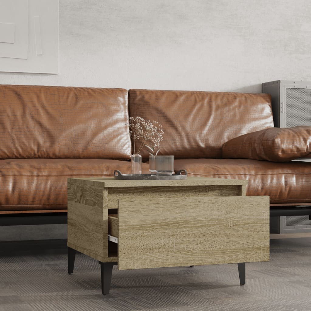 vidaXL Βοηθητικό Τραπέζι Sonoma Δρυς 50x46x35 εκ. Επεξεργασμένο Ξύλο
