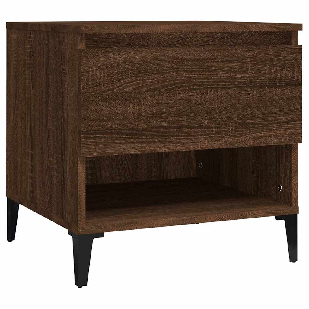 vidaXL Βοηθητικό Τραπέζι Καφέ Δρυς 50x46x50 εκ. Επεξεργασμένο Ξύλο