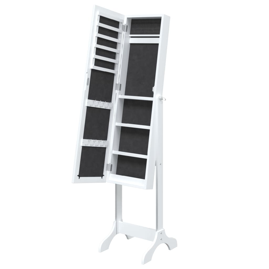 vidaXL Καθρέφτης Επιδαπέδιος Λευκός 34 x 37 x 146 εκ.
