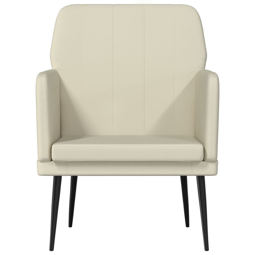 vidaXL Πολυθρόνα Κρεμ 61x78x80 εκ. από Συνθετικό Δέρμα