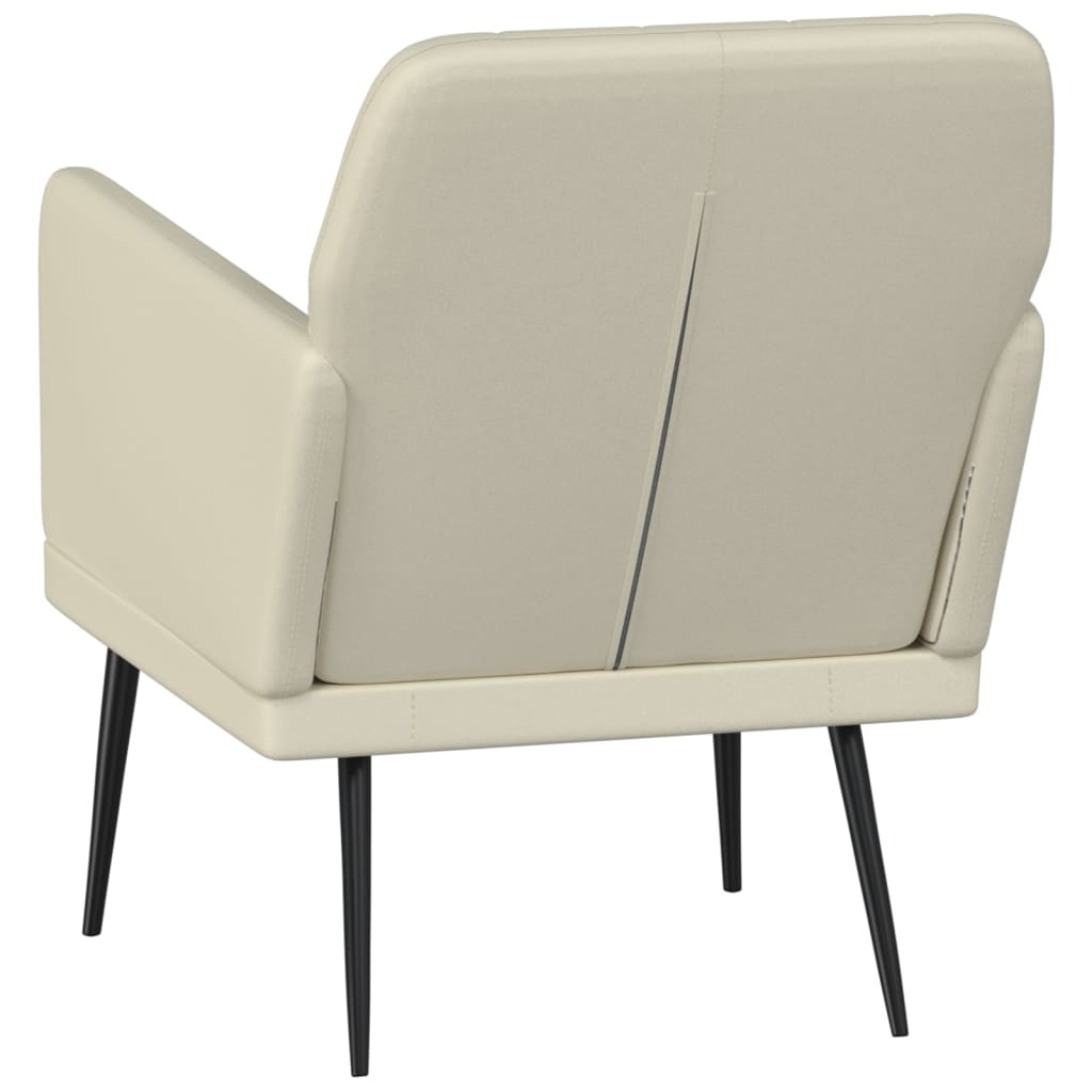 vidaXL Πολυθρόνα Κρεμ 61x78x80 εκ. από Συνθετικό Δέρμα