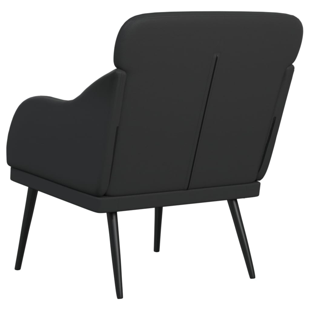 vidaXL Πολυθρόνα Μαύρη 63 x 76 x 80 εκ. από Συνθετικό Δέρμα