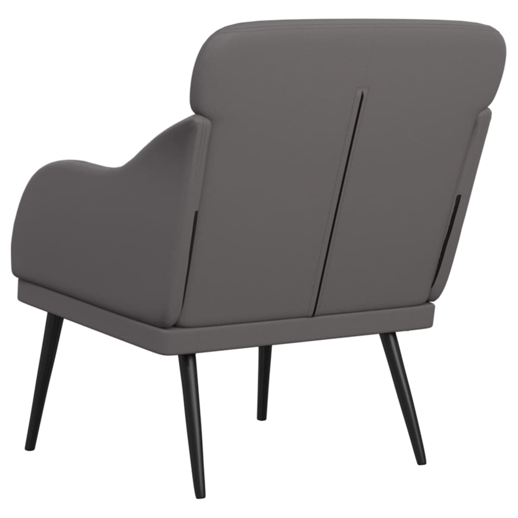 vidaXL Πολυθρόνα Γκρι 63 x 76 x 80 εκ. από Συνθετικό Δέρμα