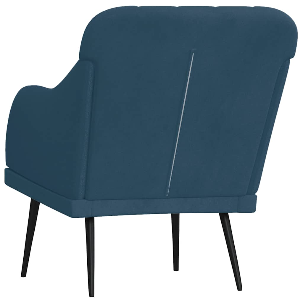 vidaXL Πολυθρόνα Μπλε 63 x 76x 80 εκ. Βελούδινη