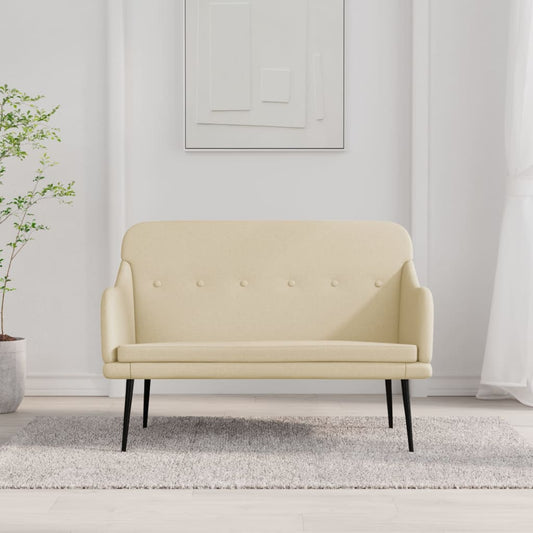 vidaXL Πάγκος Κρεμ 110x76x80 εκ. Υφασμάτινος